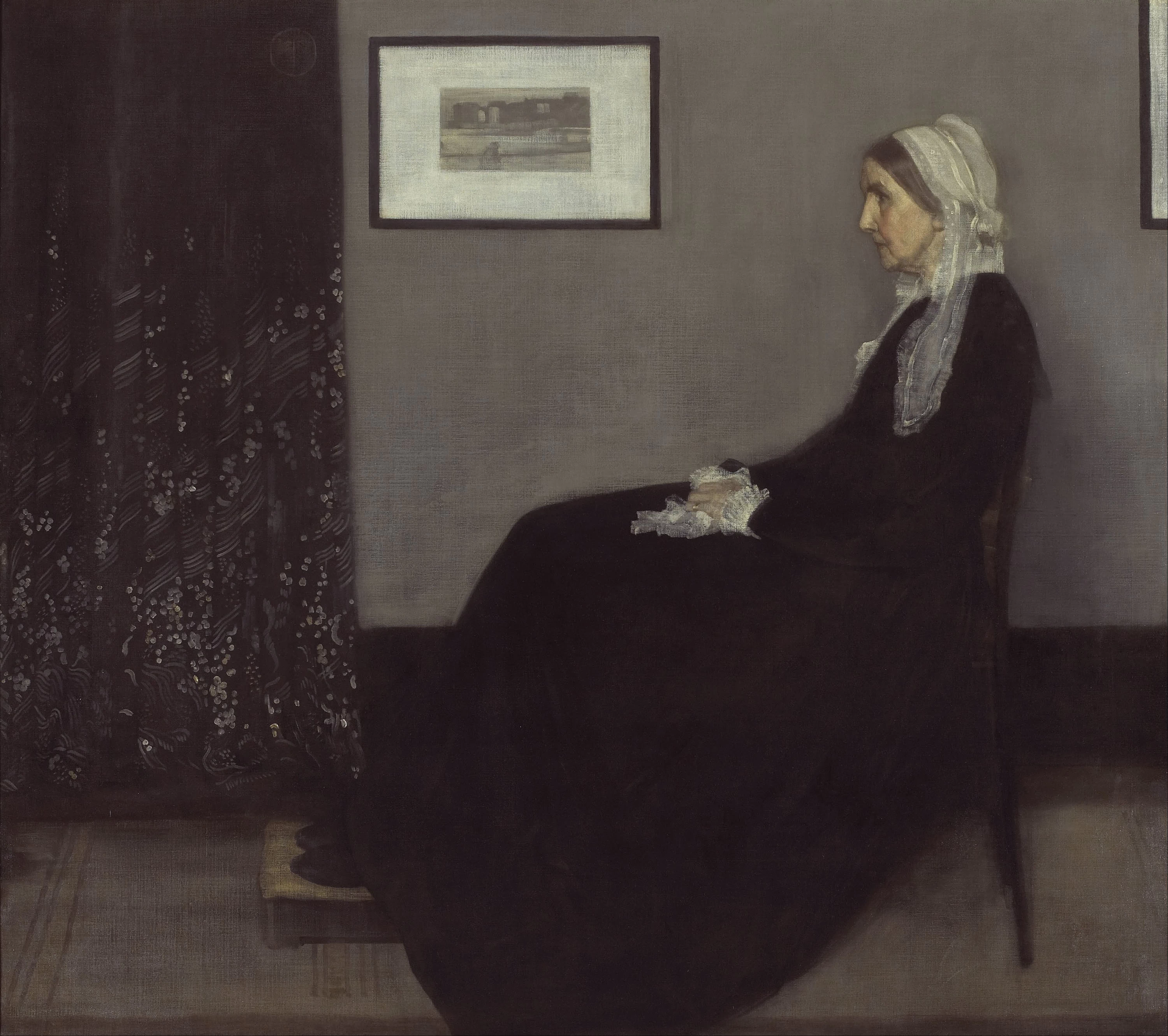 Ames McNeill Whistler - Disposizione in grigio e nero, Ritratto della madre del pittore, Musée d'Orsay, Parigi